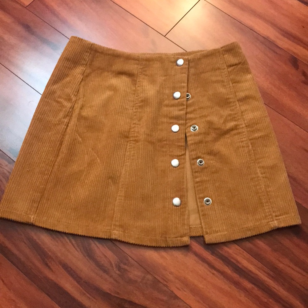 Forever 21 Corduroy Button Up Skirt